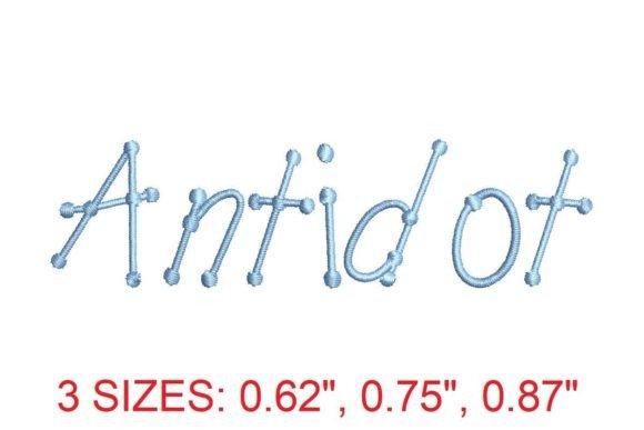 Antidot Regular Font: A Versatile Embroidery Choice