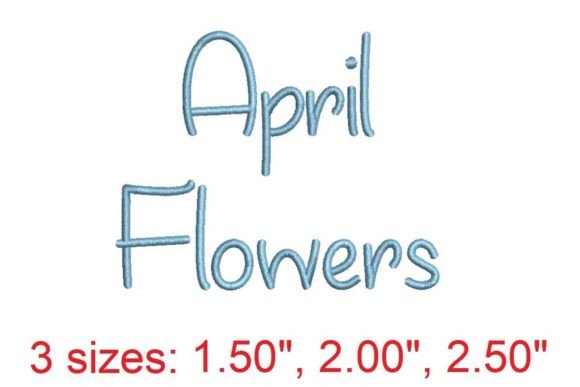April Flowers Embroidery Font: A Springtime Delight