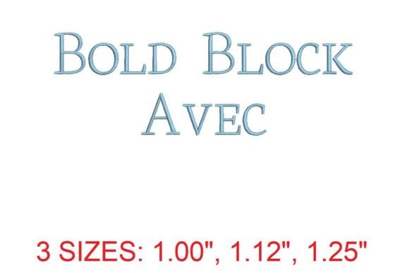 Bold Block Avec Embroidery Font: A Modern Twist