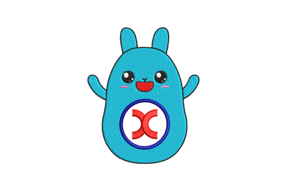Charming Cute Rabbit Letter X for Small Business