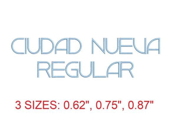 Ciudad Nueva RG: A Font for Elegant Embroidery