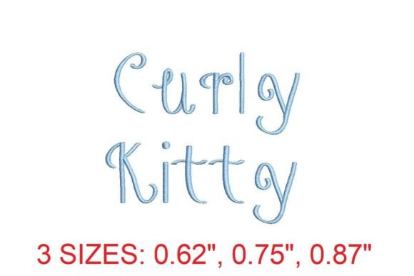 Curly Kitty Embroidery Font: A Whimsical Delight