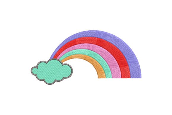 Cute Rainbow Embroidery for Business Use