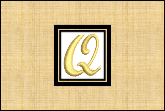 Gold Letter Q: A Festive Touch for Seasonal Embroidery