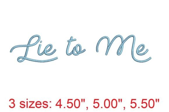 Lie to Me Embroidery Font: A Creative Staple