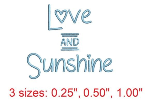 Love and Sunshine Embroidery Font: A Bright Addition