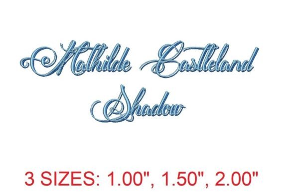Mathilde Castleland Shadow: A Regal Embroidery Font