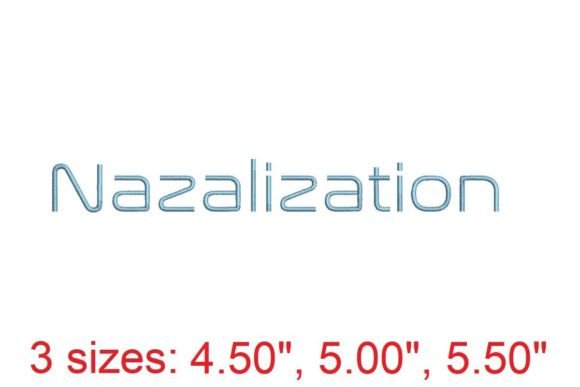 Nazalization Embroidery Font: A Versatile Design Choice