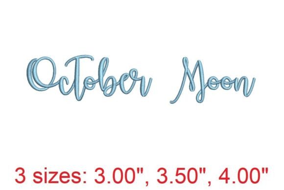 October Moon Embroidery Font: A Mystical Touch