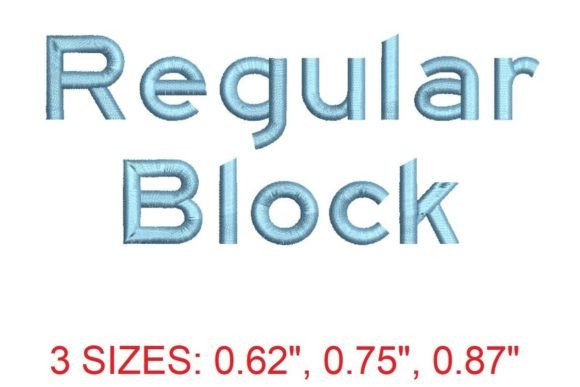Regular Block Embroidery Font: A Timeless Choice