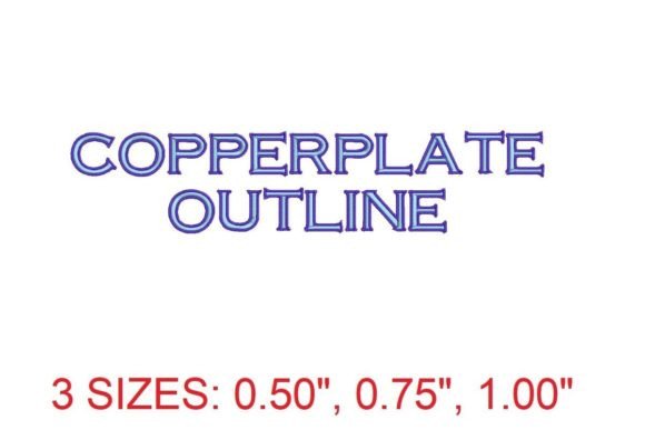 Review: Copperplate Outline Embroidery Font