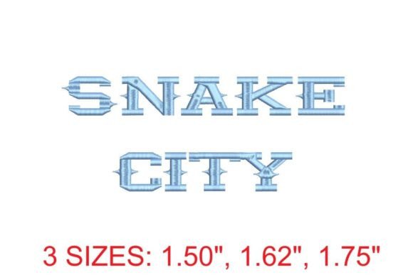 Snake City Embroidery Font: A Bold Choice for Seasonal Creations