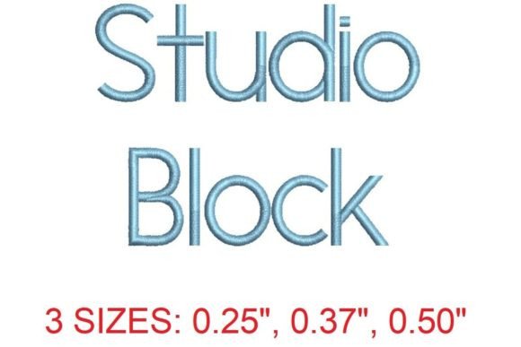Studio Block Embroidery Font: A Modern Touch