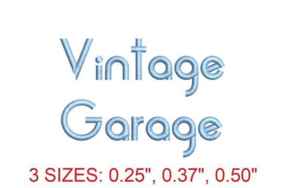 Vintage Garage Embroidery Font for Seasonal Charm